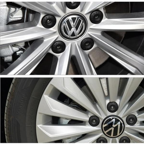 Passar Volkswagen 5-ekrad navkapsel däcklogotyp 135mm (4 st)