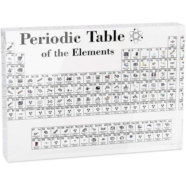 Periodisk system af de kemiske grundstoffer lavet af akryl, periodisk tabel repræsentation
