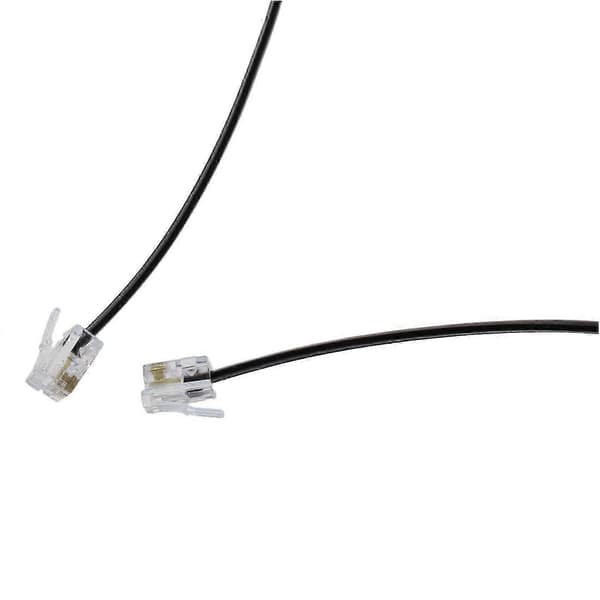 2X RJ11 6P4C Telefonkabel ADSL Modem 2 Meter JH4 Black