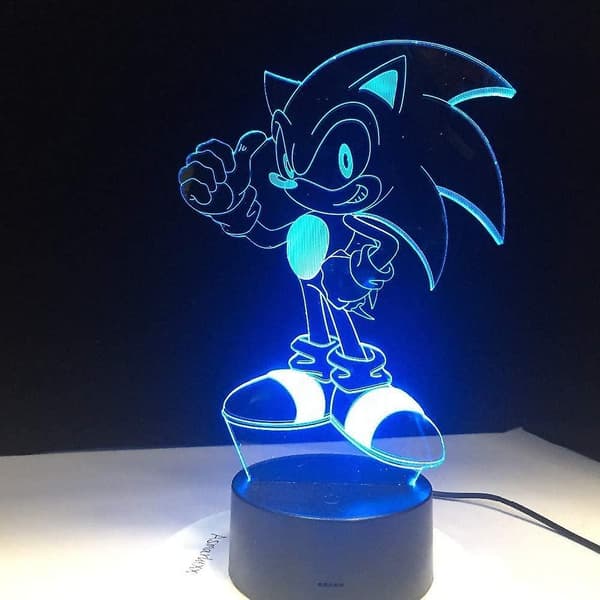 3D Sonic nattlys 1 modell og fargeskiftende