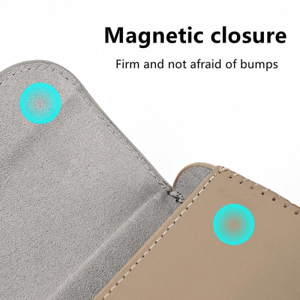 Bil Visir Solglasögon Case Clip Hängare Magnetisk Fäst Solglasögon Hållare Pu Läder Förvaringslåda Glasögon Hållare Bil Interiör| | Light Grey