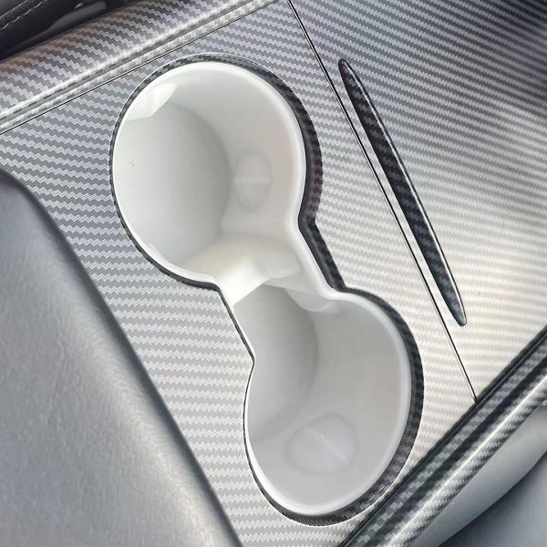 Tpe myk koppholder for Tesla Model 3 vannkoppbase for Tesla Model Y Drikkestativ Silikonkoppdeksel 2018-2022 - Drikkeholdere Gray