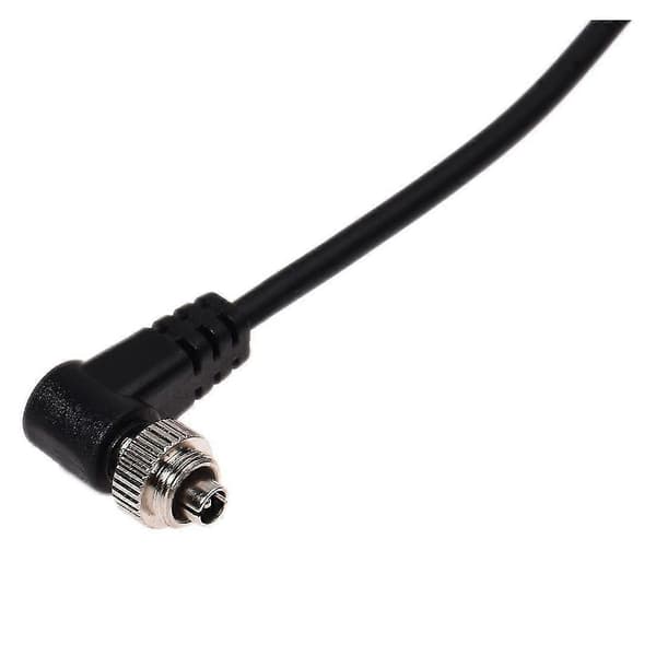 PC Flash Sync-kabel 2,5 mm han til PC Sync med skruelås til studiebelysning Svart Silver