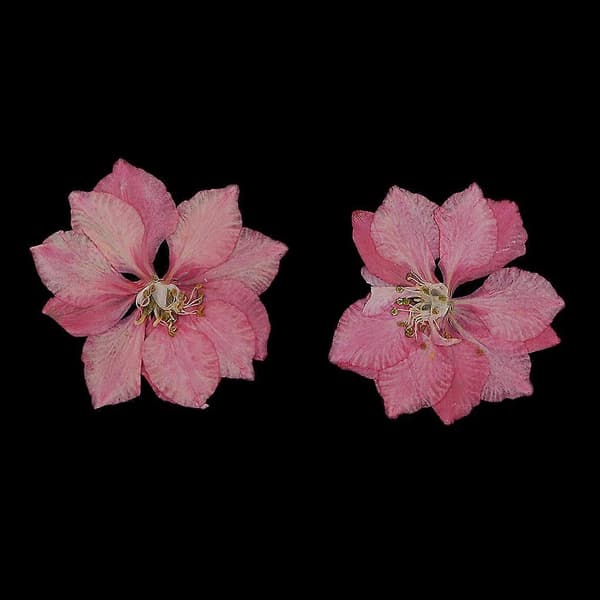 12 stk. pressede blomster tørret ridderspore pressede tørrede blomster DIY Pink