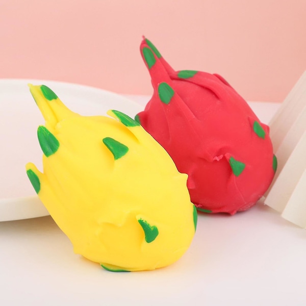 Pitaya Squeeze Toy Soft Tpr Quick Rebound Simulering Dragon Fruit Pinch Toys Stress relief Sensorisk leksak Vent Ball Squishes Dekompression Leksak Dekorativt