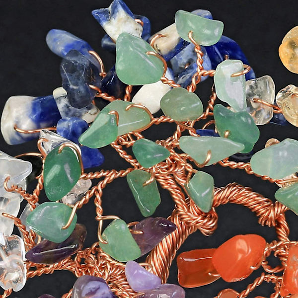 Ensiluokkainen luonnollinen elämänpuu chakra-kristallipuu, jolla on parantavia ominaisuuksia - Bonsai Feng Shui -rahapuun parantaminen ja onnea