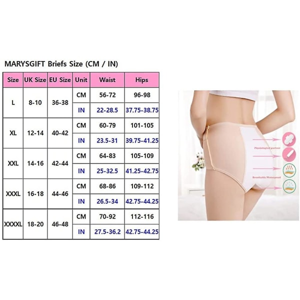 3stk Womens Period Leakproof Bukser Menstruasjonstruser Bomull Mensundertøy Black x Gray x Coffee L