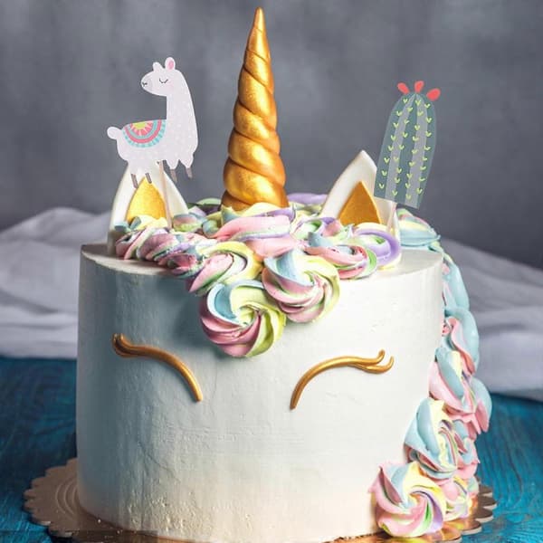 40 stk Alpaca Kakepynt Bursdag Dessertpynt Kakefestivalpynt