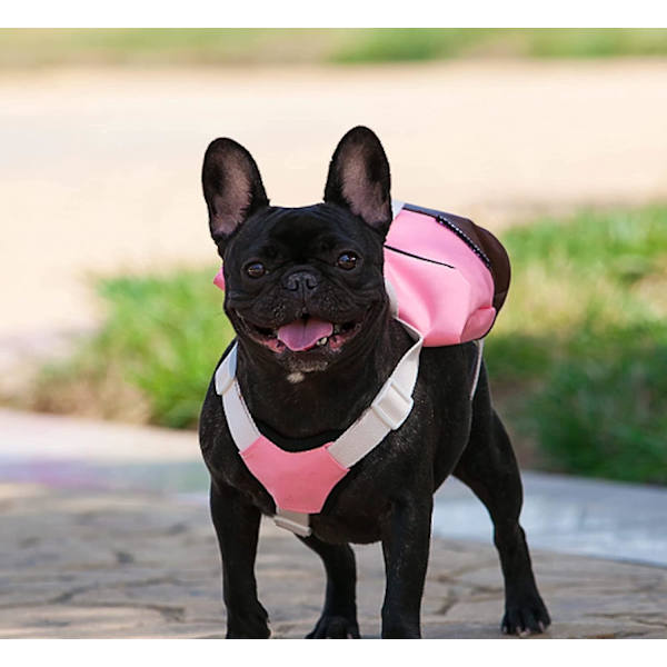 Pet Dog Sele Ryggsäck - Vattentät, Easy Comfort, Doggie Bag Dispenser (stor)