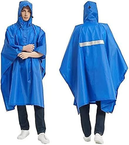 Regnponcho. 3-i-1 Multifunksjonell Regnkappe Regnfrakk Med Hette For Camping Gave