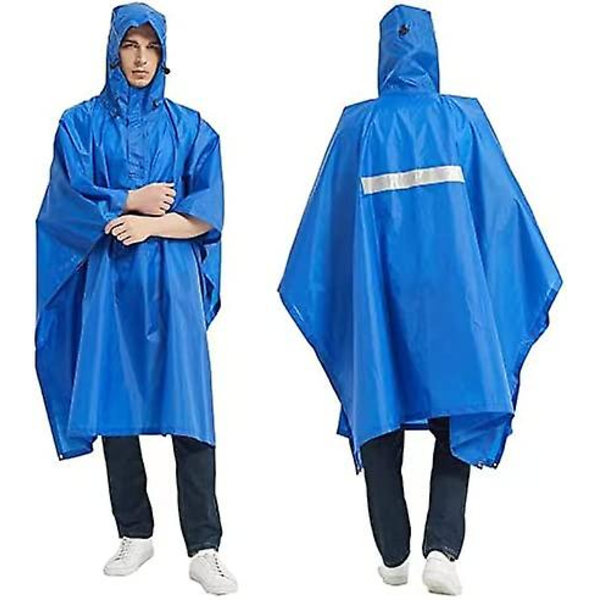 Sade Poncho. 3-in-1 monitoiminen sadeviitta hupullinen sadetakki retkeilylahjaksi