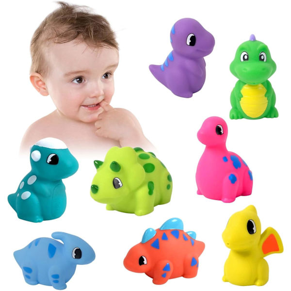 8kpl Pehmeä dinosaurus kelluva uimalelu ruiskut dinosaurus kylpylelut kylpyamme suihku uinti