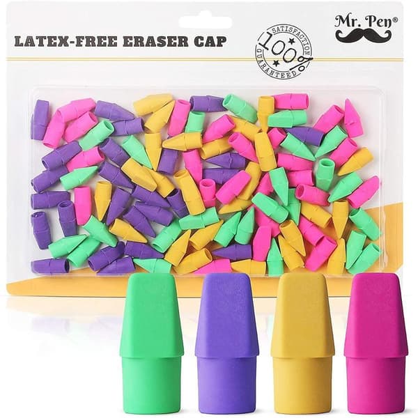 Pencil Top Erasers 120-pakke