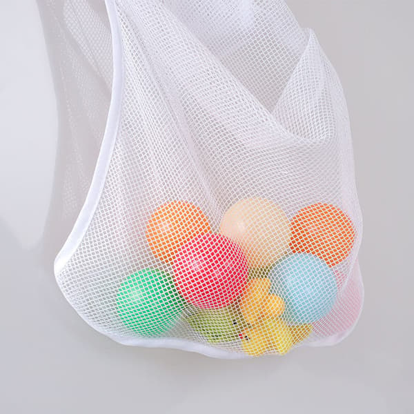 Badelekeorganisator - Netting for babyleker + 4 gratis sterke selvklebende kroker White