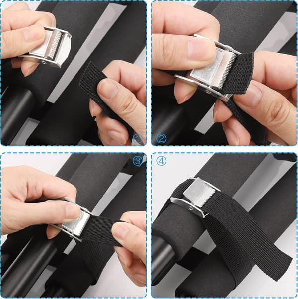 10 Pcs Short Ratchet Straps, Quick Release Tie Down Straps, Heavy Duty Adjustable Lashing Straps (40x2.5cm)