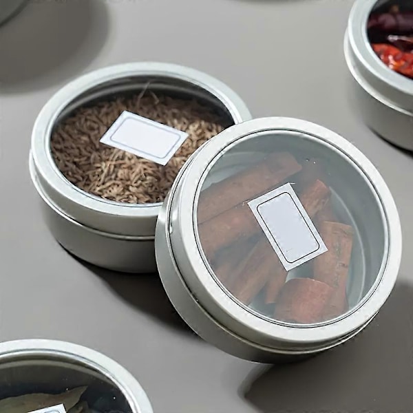 1/3/6 stk., Magnetiske krydderbeholdere, Magnetiske krydderbeholdere, Magnetiske krydderglass, Magnetiske krydderglass, Magnetiske krydderbokser, Salt og pepper 6 Pack