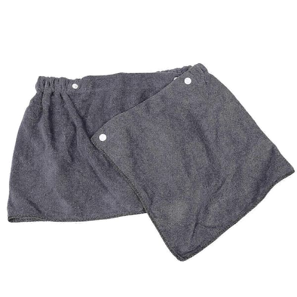 Justerbart Dusjhåndkle for Menn, Korte Bukser, Polyester, Brukbar Design for Bading Spa Grå 1Sett 98.00X30.50X2.00CM Grå