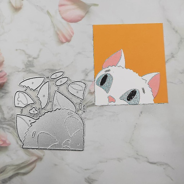 Til kat Ansigt Metalskæring Dies Stencil Scrapbooking Gør-det-selv Album Stempel Papir Kort Prægning Decor Hy