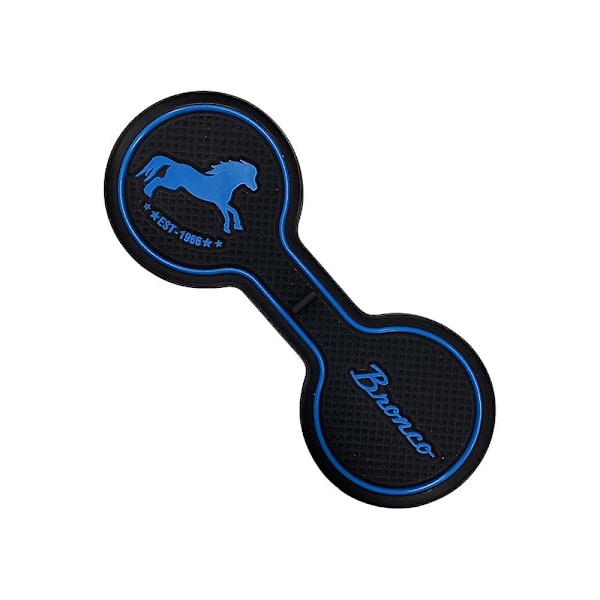 Bil Cup Coaster För Ford Bronco 2020 2021 2022 Läsk Cup Hållare Anti Slip Pad Dagliga interiörtillbehör| | Blue
