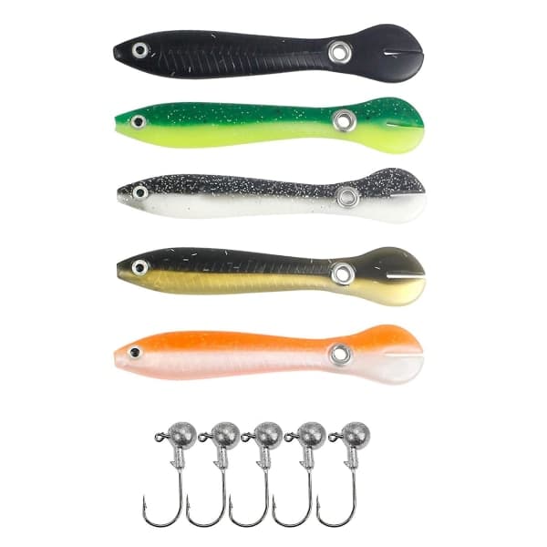 5 st Mjuka Bionic Loach Abborrfiskebeten