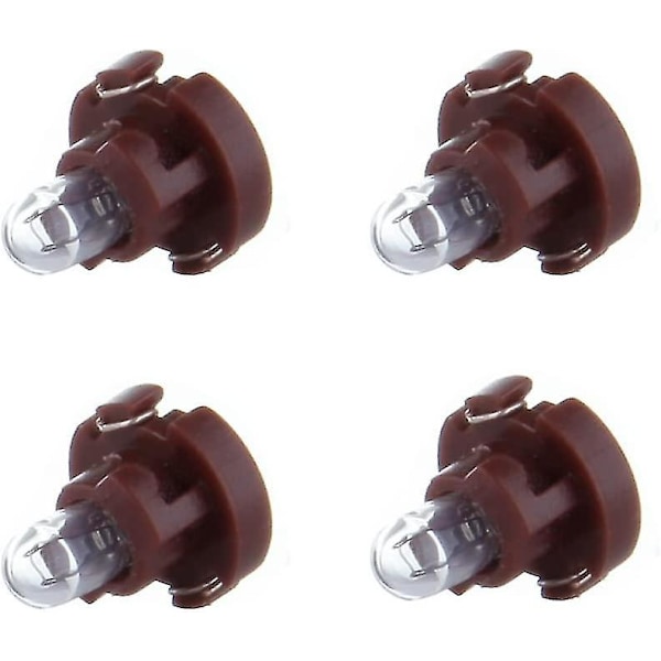 4-pack Ersättningslampa för instrumentpanelen i Dash A/C, instrumentpanelens mätare, varmvit T3 Neo Wedge halogenlampa 12V