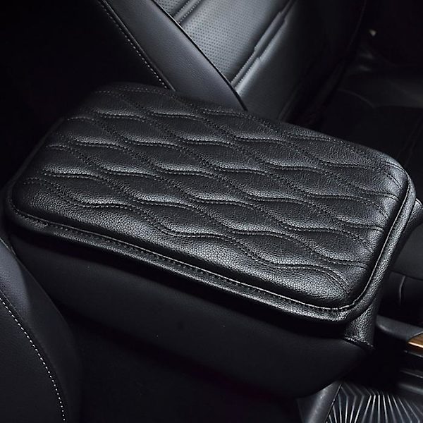 Universal Pu Läder Bil Armstöd Pad Auto Bil Armstöd Förvaringsbox Mats Dammtät Cover Vattentät Armstödsskydd| | Black