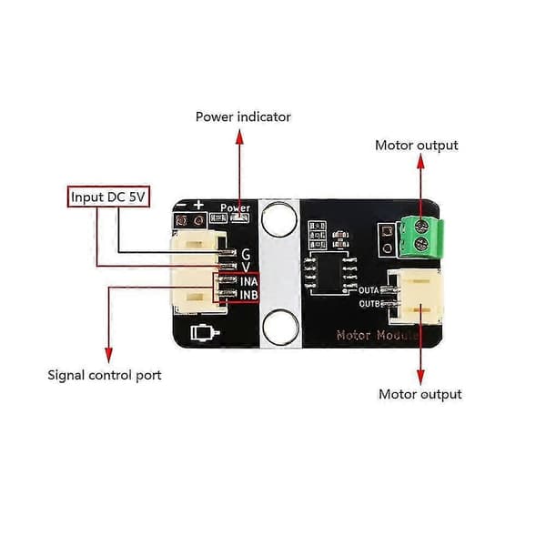 5V DC Motor Driver Modul, PH2.0 Programmerbar Bryterdriftsmodul for Steppermotor Smart Bil Robot
