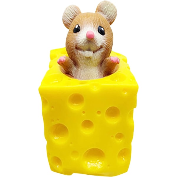 Squishable and Seek Figurer Stressbusting Cheese Toy Sloth Block Stress Toy Relief and Cheese Mouse Hide Toy Cove Wagon Toy (C, One Size)