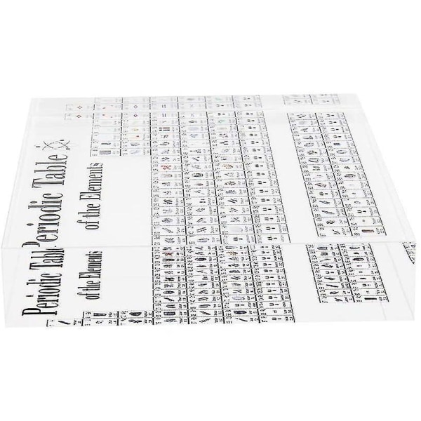 Periodisk system for de kjemiske elementene laget av akryl, representasjon av det periodiske system