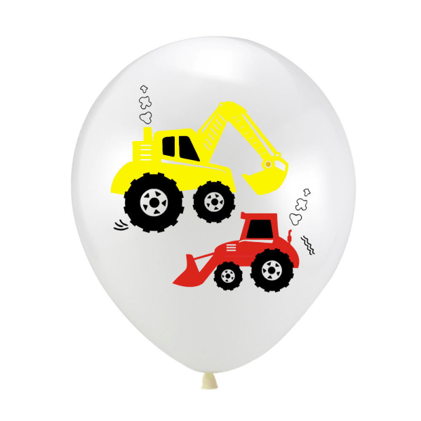 Farvegravemaskine latex ballon konstruktion køretøj tema fødselsdagsfest dekorationer