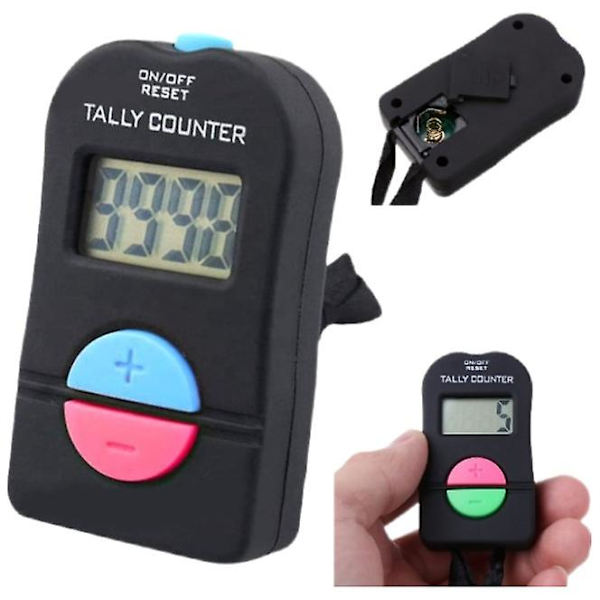 Digital Elektronisk Håndtæller Hovedtæller Clicker Bærbar Tallytæller Digital Tallytæller