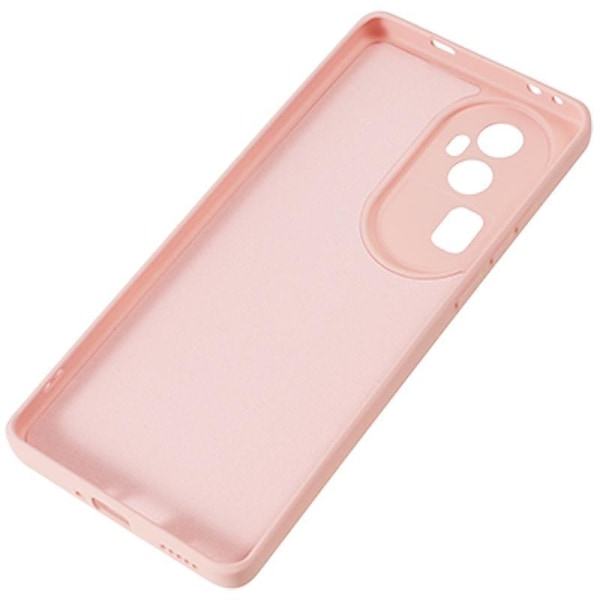 Oppo Reno10 5G kumisoidulle TPU- phone case Candy Color Fiber Lining putoamisen estävä cover Pink