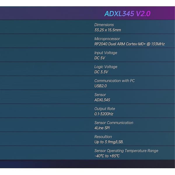 Adxl345 V2.0 Accelerometer Board Stealthburner til Klipper Extruder Hotend 3D Printer Dele [xh] Black