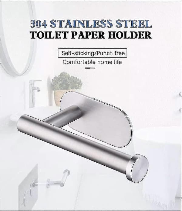 Toiletpapirholder selvklæbende toiletpapirholder rustfrit stål