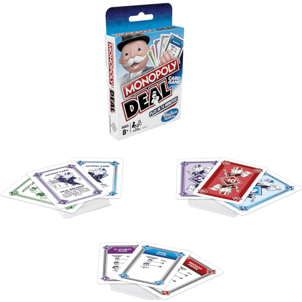 MONOPOLY Deal Card Game, snabbspelande kortspel för 2-5 spelare