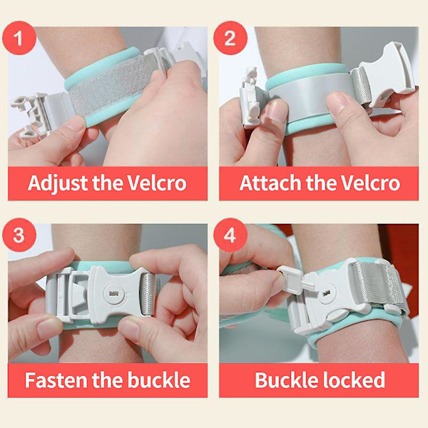 Kids Anti Lost Band Safety Link Sele Småbarn Baby håndleddsrem tøyler Belte med lås Blue