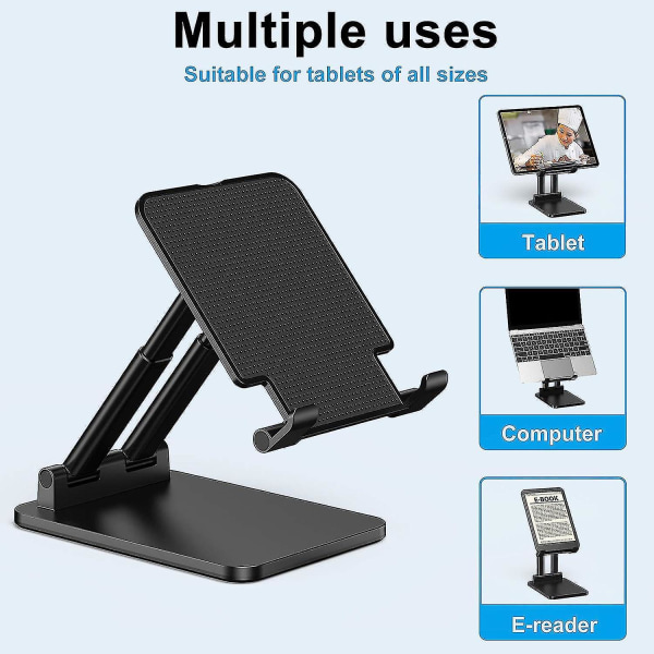 Justerbar nettbrettholder, Universal bordholder for Ipad Pro, Ipad Air, Ipad Mini og andre smarttelefoner