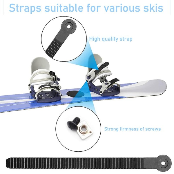 Snowboard ankel Stige bindingserstatning Solid universal enkel installasjon Ankel stropp Snowboard bindingsdeler 2pcs