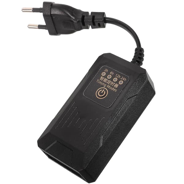 Akvarieljus Timer Akvarieljus Kontroller Ljustimer för Hem Sovsal EU-kontakt 8.10X4.20X2.30CM Black