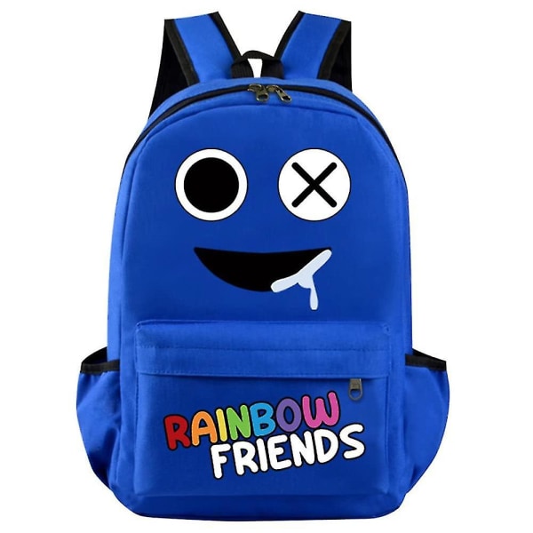 Barn Pojkar Flickor Roblox Rainbow Friends Print Ryggsäck Skolväska med stor kapacitet Ruckbag Royal Blue