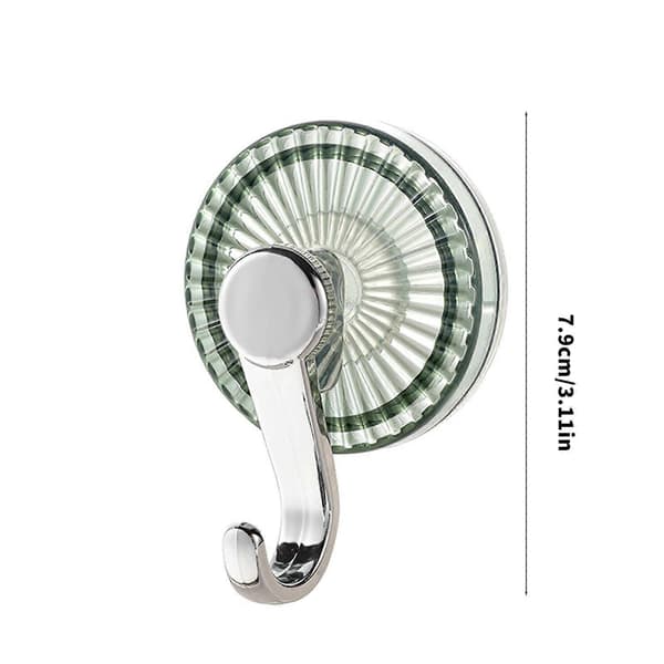 Badrumskrok för handdukar, kläder och accessoarer, design med stark sugpropp, robust ABS-konstruktion, vit White