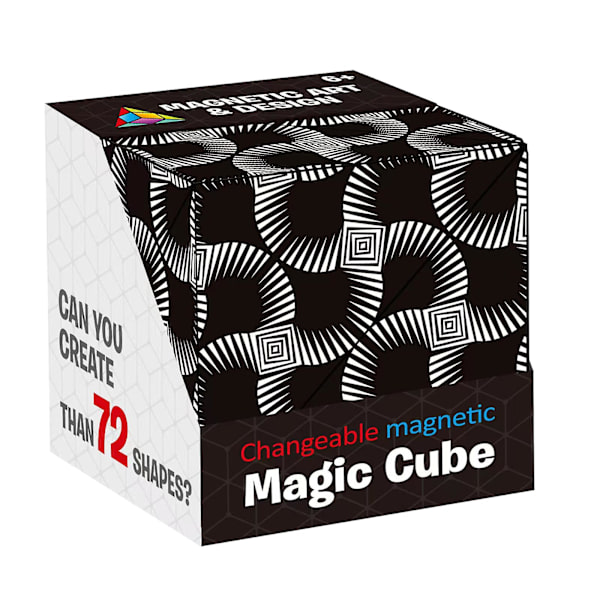 Fidget Magnet Cube: Unika mönster, premiumkvalitet, obegränsat roligt black