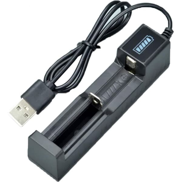 2 stk. universell batterilader intelligent mini oppladbar batterilader multifunksjon Black