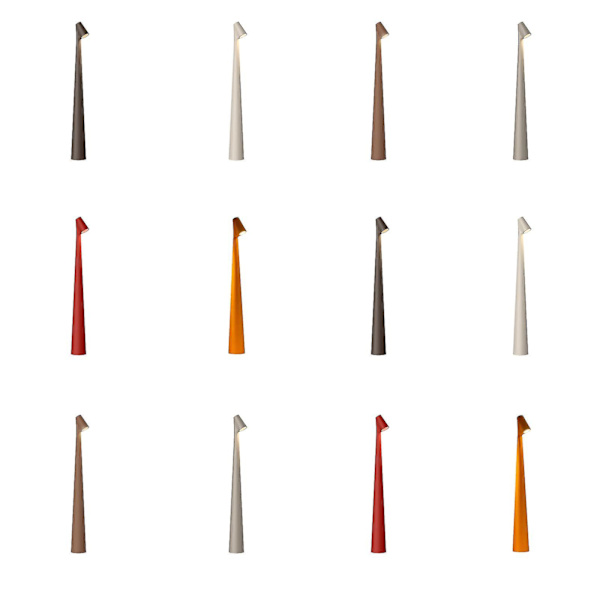 Elegant, slank, konisk stilk bordlampe Bærbar og dæmpbar Led Sculpting Light Dec Coffee