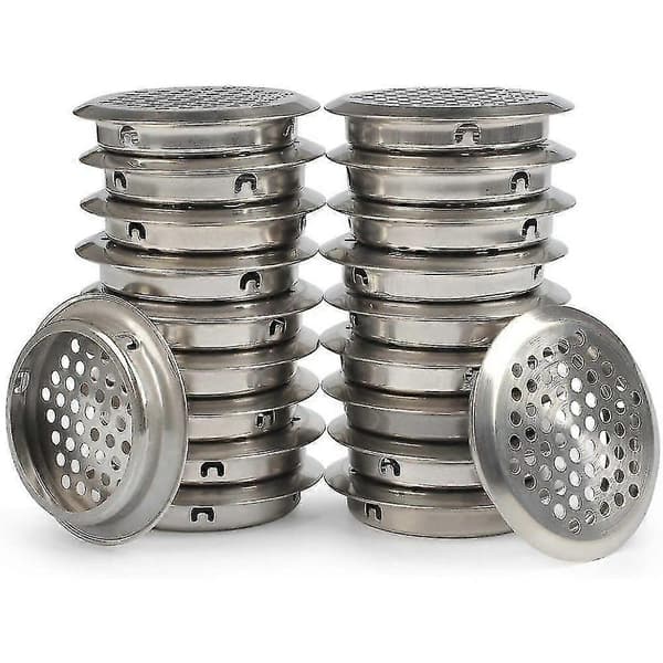 50 stk. Ventilationsgitter Rustfrit Stål Ventilationshul