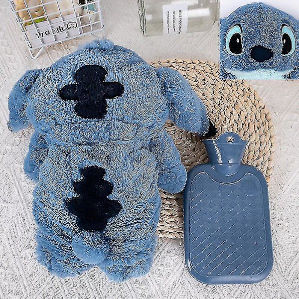 Anime Kawaii Stitch -pehmolelu kuumavesipullo talvi koti vesitäyttöinen kädenlämmitin