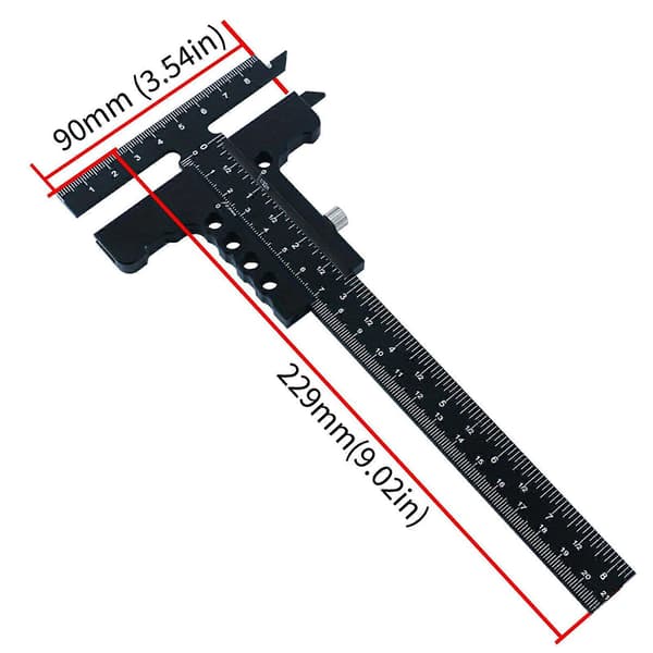 Snickar-märklinjal T-typ snickarlinjal för layout och mätning precisions-T-linjal Regular style