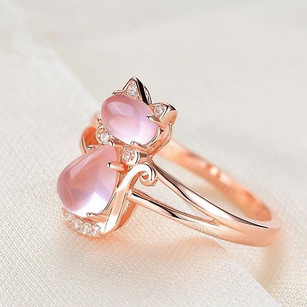 Ny Cat Charm Hänge Set Set Dammodesmycken 1 Ring