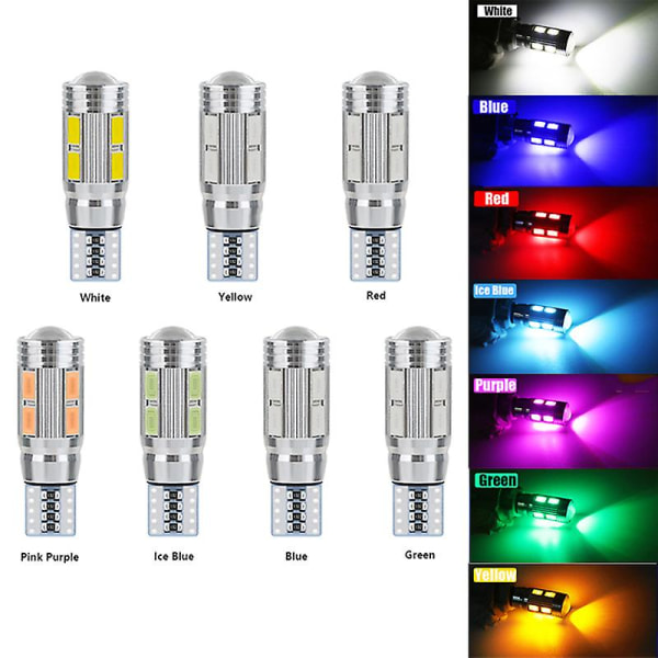 T10 5730 10smd Automotive Led Bredd Ljus Hög Ljusstyrka Avkodning 12v Läsljus 6500 Färgtemperatur Autotillbehör|signallampa| Green