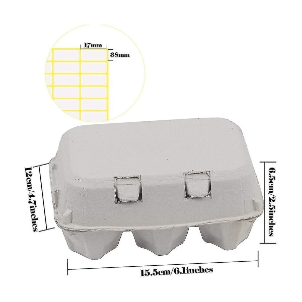 30 stk. Papireggkartonger for kyllingeggmasseholder i bulk Rommer 6 stk. Egg Farm Market